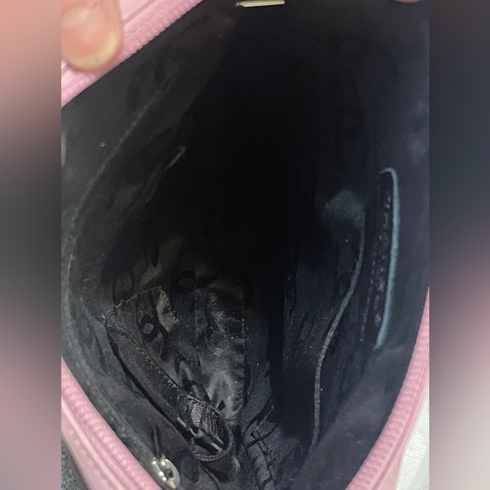 Authentic Chanel Cambon crossbody quilted Pink & black lambskin Y2K EUC - Picture 15 of 16